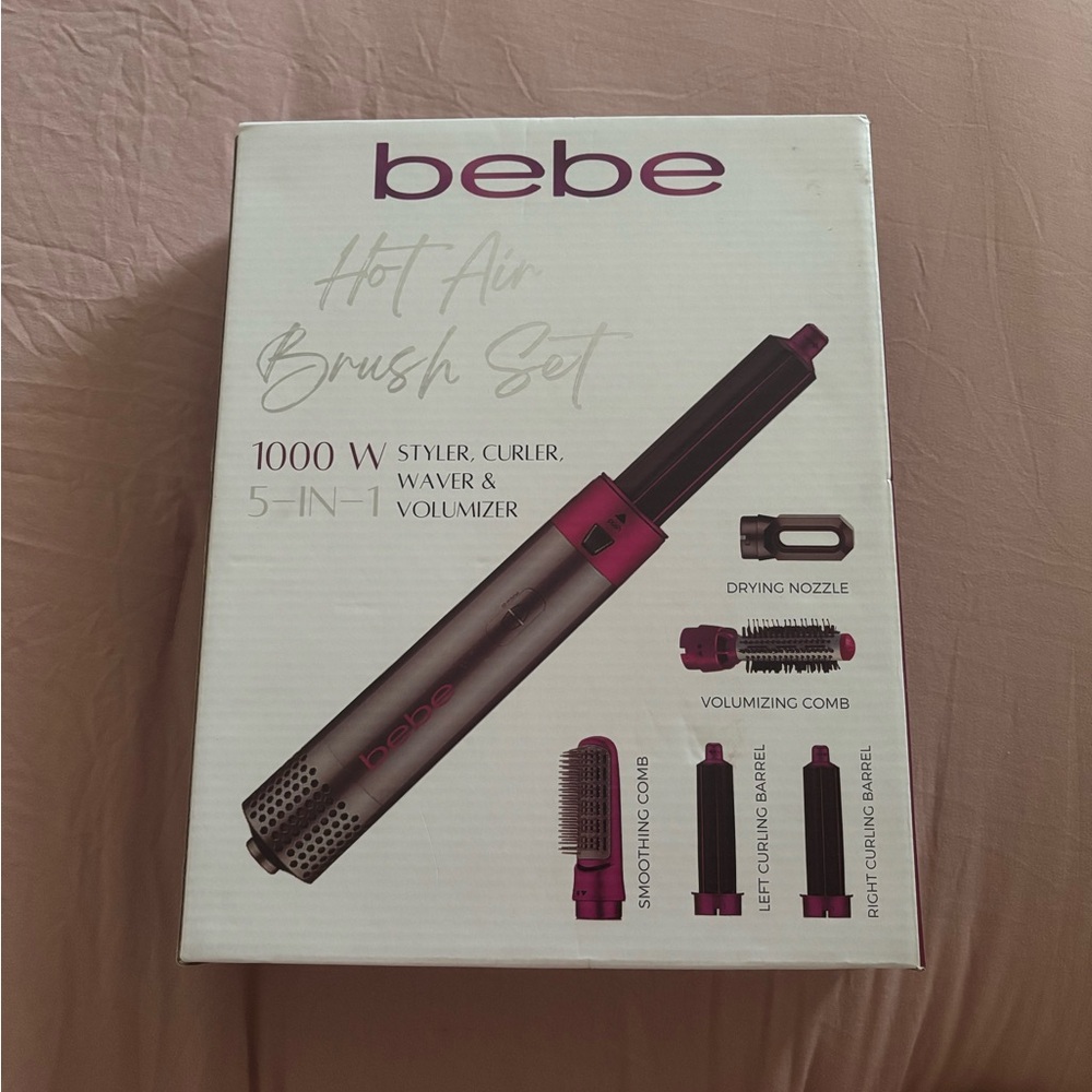 Bebe 5-in-1 Hot Air Brush Set in Pink and Black